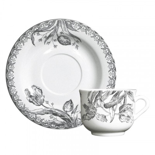 Gien Fayencerie Tulipes Noires Coffee/tea cup 22 cl